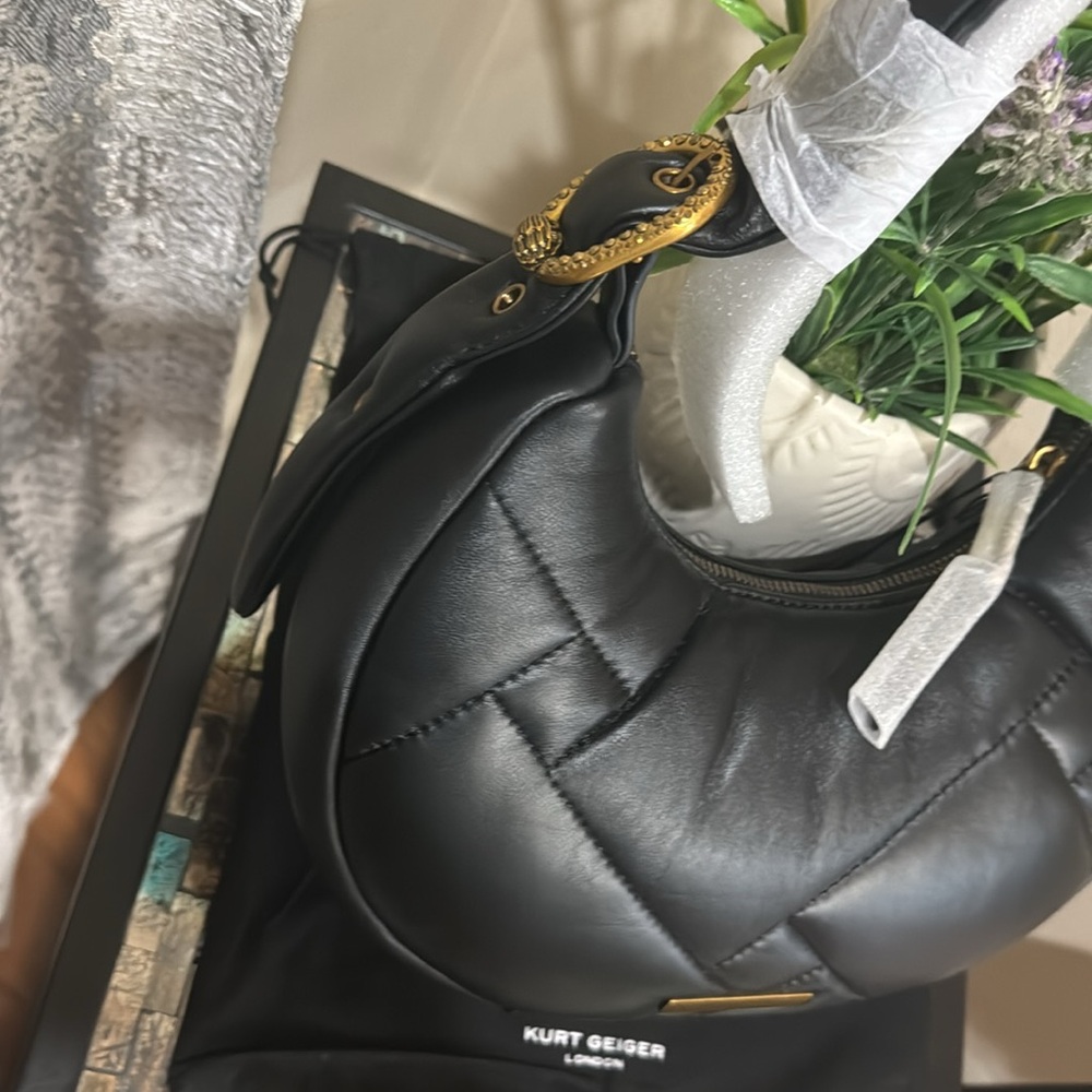 Kurt Geiger Small Kensington Puff Quilted Leather Hobo Bag - Picture 3 of 14